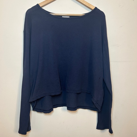 Harley-Davidson Tops - Harley-Davidson R.K. Stratman Waffle Knit Cropped Thermal Top Black XL Good